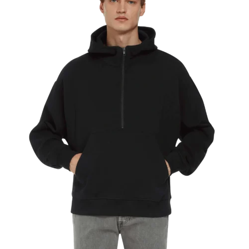 Hálfrennd hettupeysa "Premium"